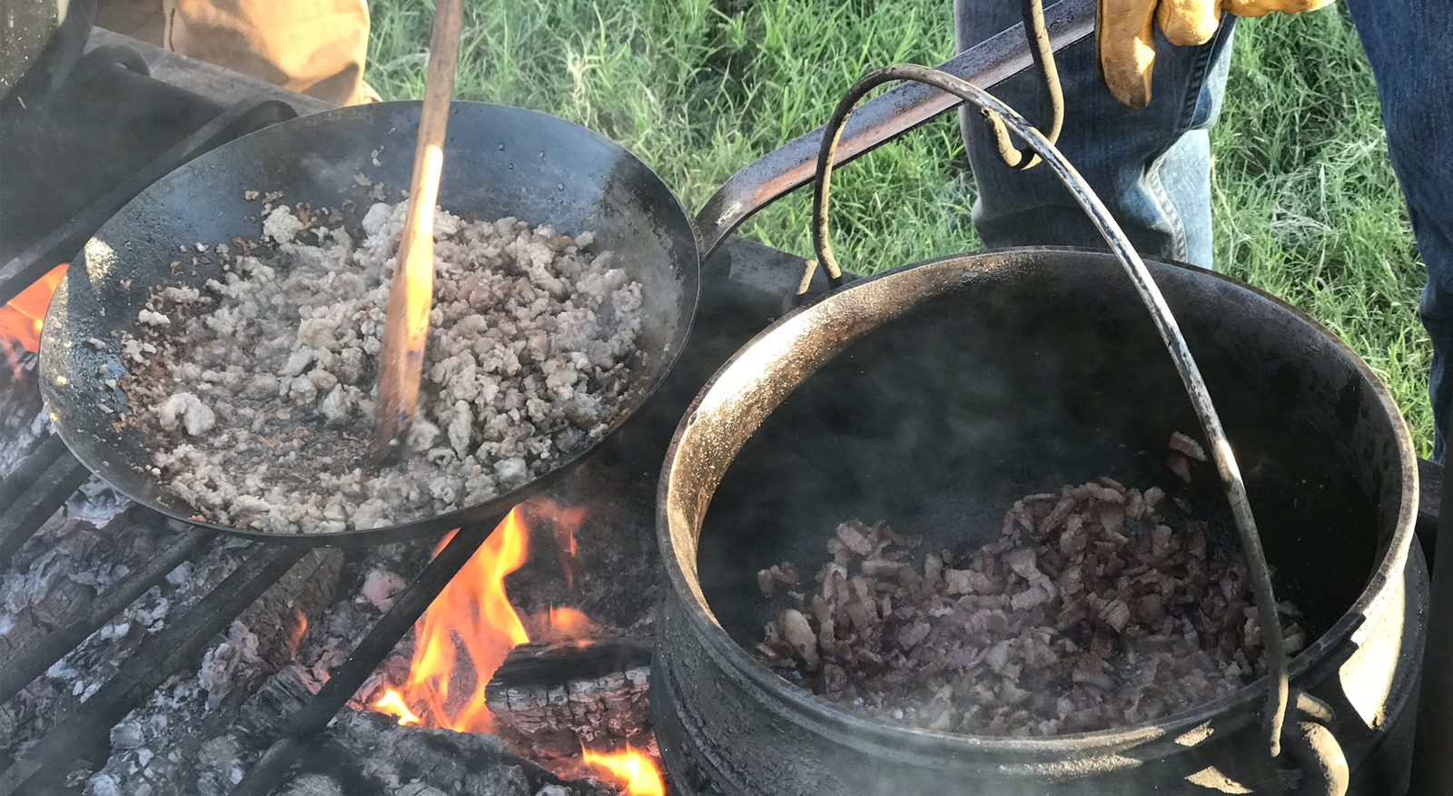 campfire cooking with a potjie